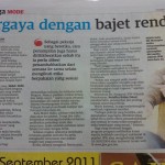 “Bergaya dengan bajet rendah” – CuteCarry @ Utusan Malaysia